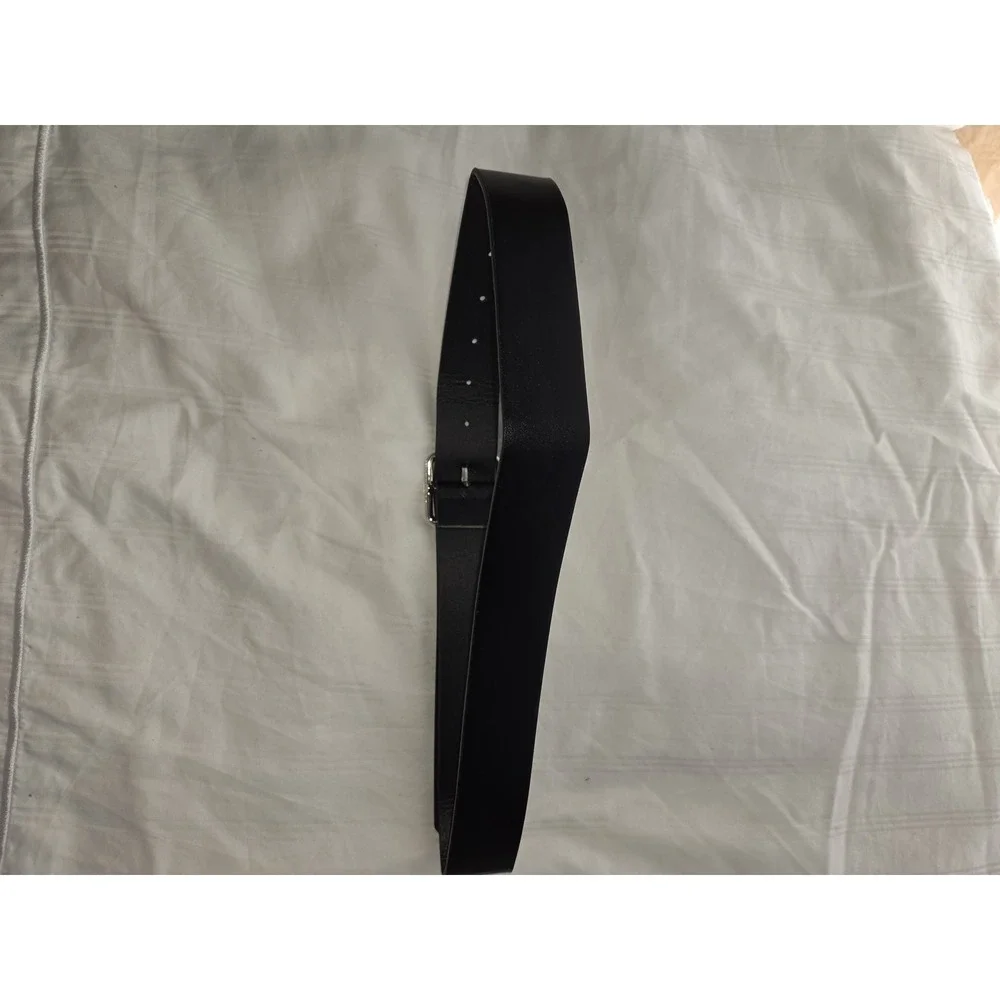 Commense Black Leather Belt Women's Fashion Waist Belt‎ with Square Buckle